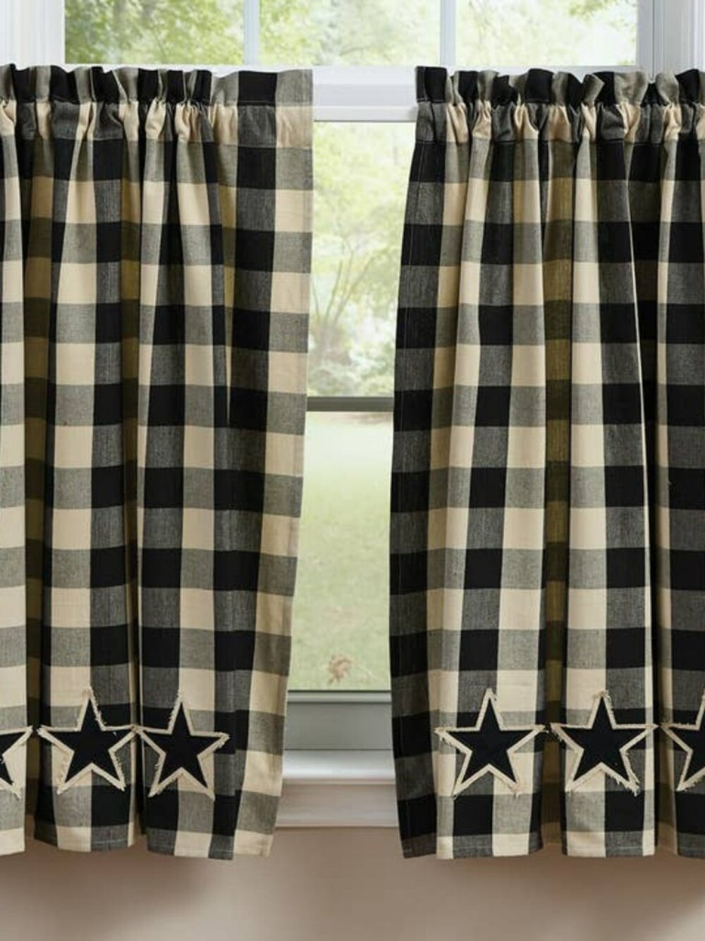 New Farmhouse Star Window Tiers - 36 inch